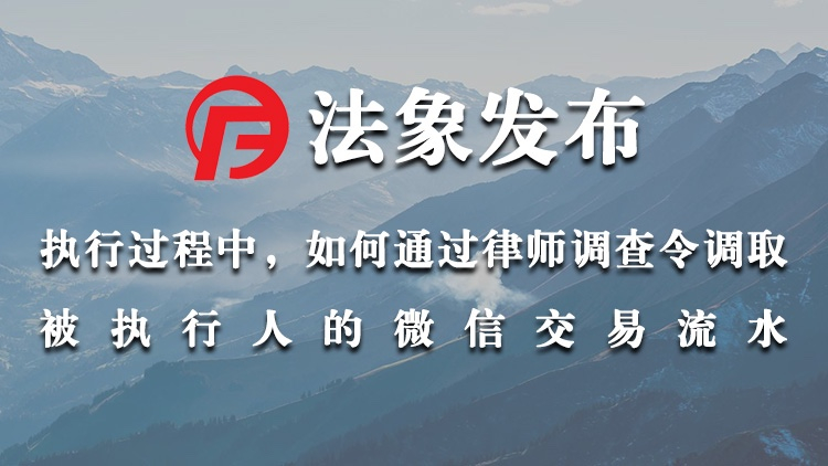 执行过程中，如何调取被执行人的微信支付流水
